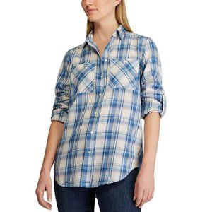 NEW Lauren Ralph Lauren Plaid Button Down Shirt